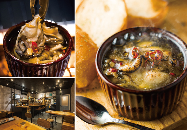 カキバル オイスターズ｜牡蠣とキノコのアヒージョ